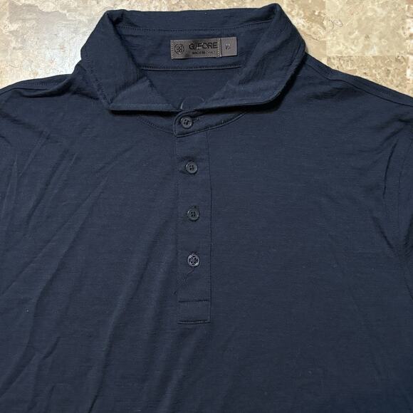 G Fore Polo Shirt Mens Medium Blue Merino Wool Nylon Twilight Golf G/FORE - Picture 1 of 9